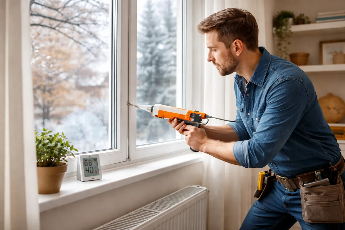 Can sealing air leaks reduce heating costs in winter